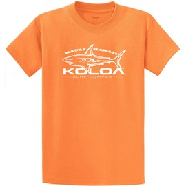 Koloa Surf Company Youth Great White Shark Logo Heavyweight Tee - Large, Orange