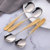 Buyer Star Bouillon Spoon Sets, 7-Inch Round Soup Spoons, Stainless