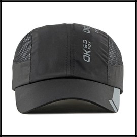 White Fang CA822 Mesh Cap, English Letters, Logo Hat, Running, Outdoors, Women's, Men's, gray (dark gray)