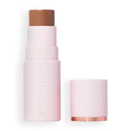 Revolution, Skin Silk Bronzer Stick, Buildable Colour for Cheek, Eye, & Lip, Cream-to-Powder Formula, Vegan & Cruelty-Free, Medium Sunset, 4.5g