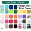 Black & White Gingham Checkered Plastic Tablecloths 2 Pack Disposable