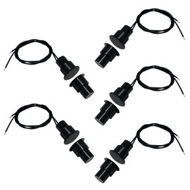 5 Sets Flush Mounted 3/4" Door Magnetic Contacts Alarm Switch Sensor NC Type (Black)