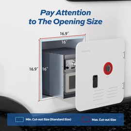 FOGATTI 18 x 18 Inches RV Water Heater White Door. ONLY Door kit for FOGATTI RV Tankless Water Heaters, Water Heater not Included