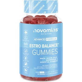 Novomins Estro Gummies – Natural Estrogen Alternative for Women – Hormonal Balance & Bone Health Support – With Vitamin D, B6, B12, Maca & Kale Extract, Inulin – 60 Vegan, Sugar-Free Gummies