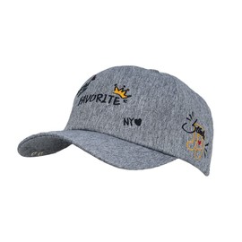 WITHMOONS Cotton Baseball Cap Favorite Lettering Embroidery Melange Adjustable Dad Hat TR11497 (Grey)