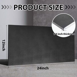 Photect 1 Pcs 1/4" x 12" x 24" Hot Rolled Steel Sheet Plate A36 Steel Plate for Industrial Use