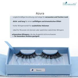 Dermastil Azura Premium Faux Mink Lashes Strip Lashe False Eyelashes - Makeup Wedding Party