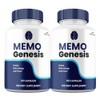 (2 Pack) MemoGenesis Capsules, Maximum Potency Brain and Focus Supplement, Official Memo Genesis Pills for Men and Women