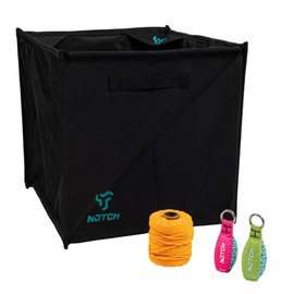 Notch Throwline Starter Kit Includes: 1 Folding Cube, Neon Plus 3mm x 200' Throwline & 2 Zero Throw Weights 12 & 14 oz. Sizes (32395)