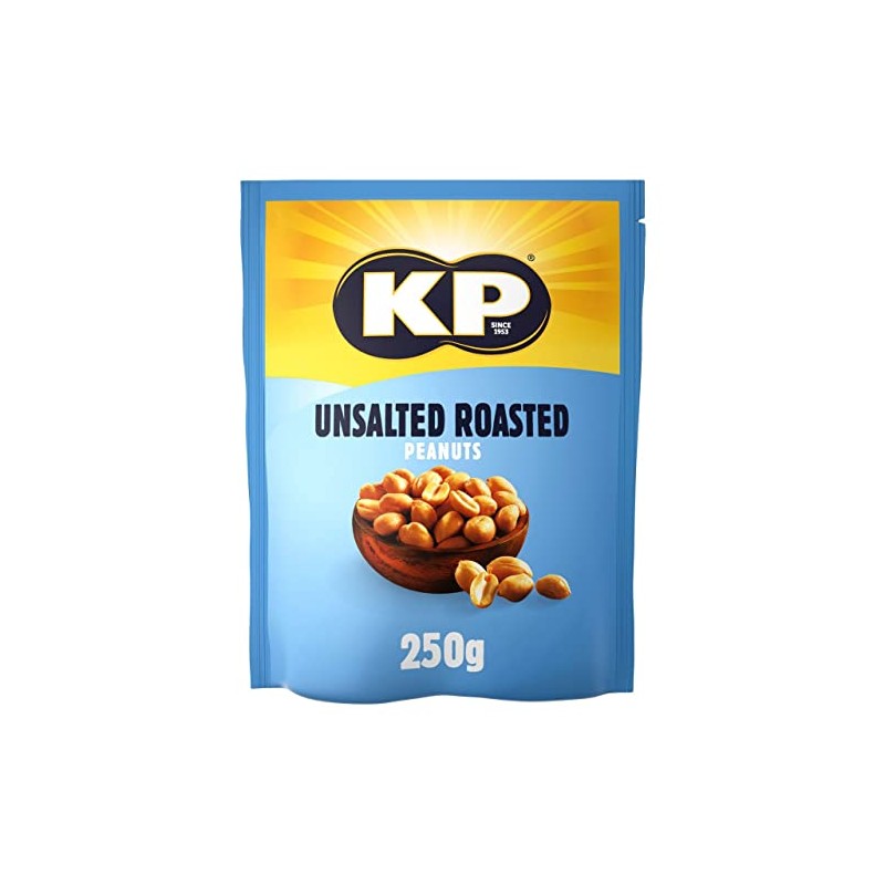 KP Nuts Share Bag of Unsalted Peanuts, 250g