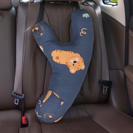 HKSICHENGKEJI Car Travel Pillow Soft Neck Pillow for Head and Body Support Kids Adult Seat Belt Pillow Breathable Aircraft Travel Pillow for Long-Distance Travel