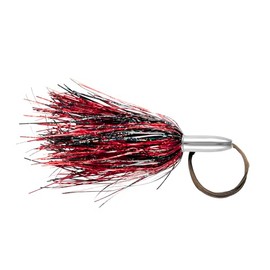 Billy Baits, Mini Turbo Slammer Rigged & Ready, Black-Red/Red, 7/0 Mustad Hook, AFW Swivel, 135 lb / 61 kg AFW Cable, 3 ft / 0.9 m
