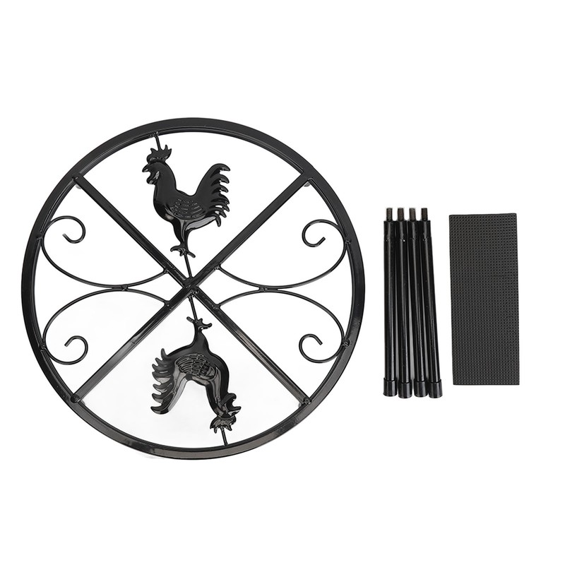 Chicken Feeder Metal Stand Indoor Outdoor Iron Flower Pot Holder