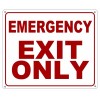 BUILDINGSIGNS.COM EMERGENCY EXIT ONLY SIGN ( Aluminium ) REF24-1027