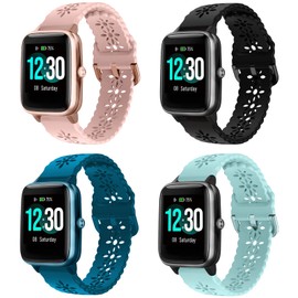 FuzeDa Bracelet Compatible with SW021, SW020, 19 mm Replacement Strap for SW025, SW023, ID205L, ID205S, ID205G, ID215G, TE021, TE020, YM023, YM021, YM020 Uwatch3 Ufit GT Smartwatch