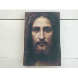The Shroud of Turin Jesus Christ Face Canvas Print, Gallery Wrapped Print on Canvas, Print Size: 7.8" x 11.8" (20cm x 30cm)