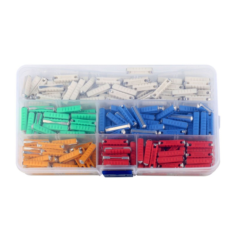 200pcs Assorted Box Fuses Torpedo Ceramic Bullet Classic Car 5A