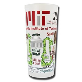 Catstudio Drinking Glass, Massachusetts Institute of Technology Glass Cup for Kitchen, 15oz Dishwasher Safe Tumbler MIT Alumni