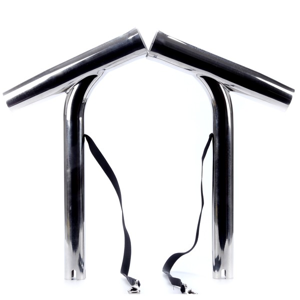Amarine Made (Set of 2 Silver Highly Polished Stainless Steel Outrigger Stylish Rod Holder