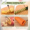 lasuroa 2pcs Spiral Vegetable Cutter, with 1 Peeler Tool Stainless