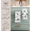 Karma Gifts Black and White Boho Tea Towels, 28" L
