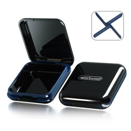 LIKENNY 薬ケース ピルケース サプリケース 小型 携帯用 薬入れケース 入れ歯ケース 小分け 薬ケース 小型収納ケース 抗菌防湿 おしゃれ 持ち運びやすい (ブラック)