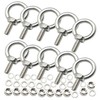 Floyutin Stainless M4 Eyebolt 0.39"(10mm) Long Male Ring Threaded Screw