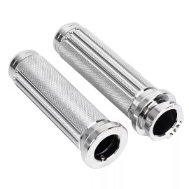 Unbranded Chrome 1" Handlebar Hand Grip For Harley Softail Dyna Super Wide Glide Low Rider