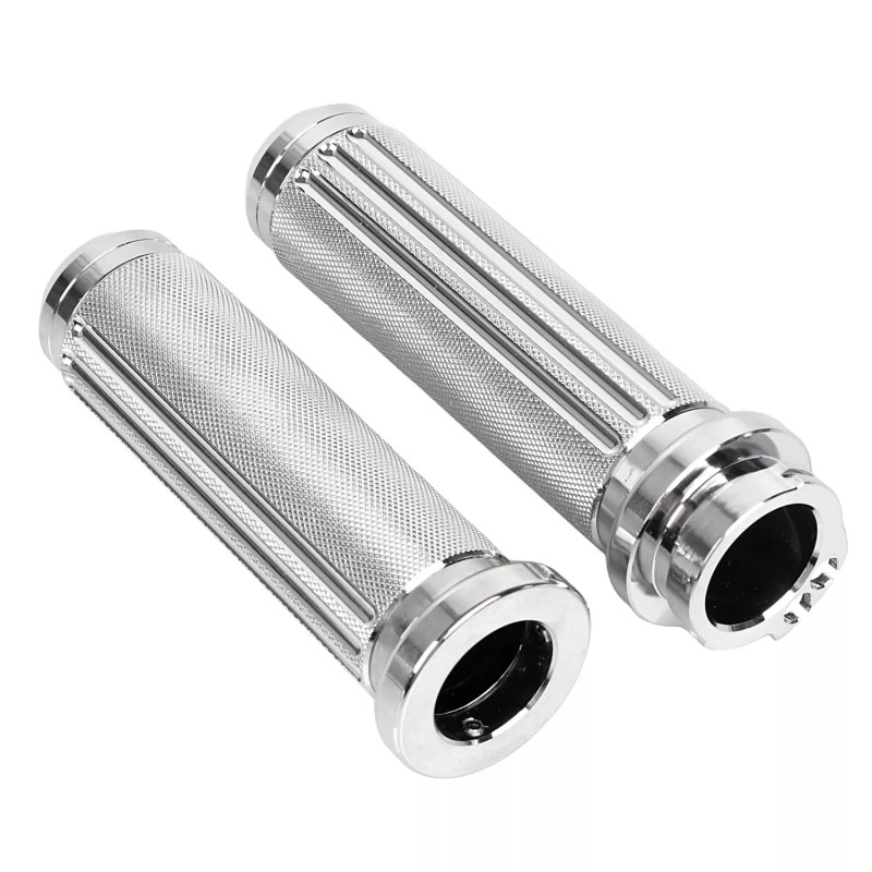 Unbranded Chrome 1" Handlebar Hand Grip For Harley Softail Dyna