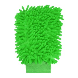 HARFINGTON Premium Chenille Microfiber Car Wash Mitts 9.8" x 7.9" Scratch Free Wash Gloves Absorbent Double Sided Plush Cleaning Drying Mitts for Car Washing Home Green