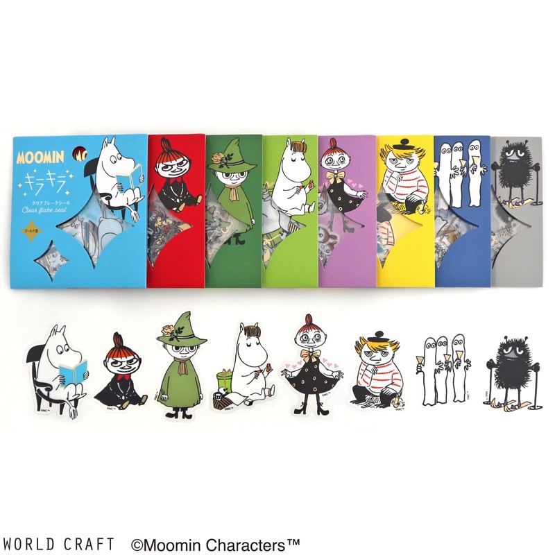 WORLD CRAFT MOKFS-005 Moomin Sparkling Clear Flake Sticker Nee Mimura