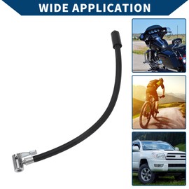 Hihaha Reifenfüller-Verlängerungsrohr Luftkompressor Verlängerungsschlauch Adapter Reifenventil für Auto Motorrad Fahrrad Robustes Nylon 40cm M6x1.0 16mm OD Schwarz <