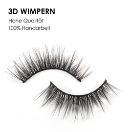 3D False Eyelashes, 10 Pairs Artificial Long Natural Look Black Crossed Fake Lashes Dramatic Volume Extension Fluffy Fake Handmade Natural Makeup Eyelashes Set