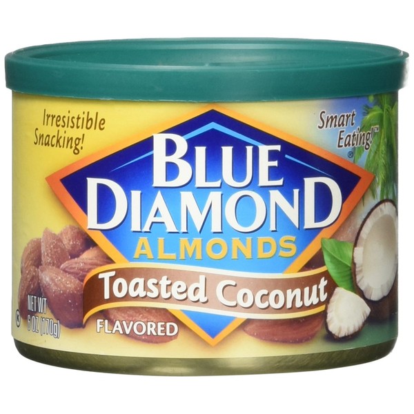 Blue Diamond Almonds Toasted Coconut 6 OZ (Pack of 12)