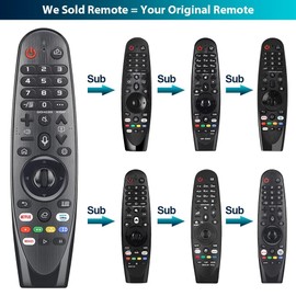 Gvirtue AKB75855501 AN-MR20GA Remote Control Compatible with LG Magic Remote MR19BA AN-MR18BA Magic Remote Control for All LG TV Remote AN-MR650 AN-MR650A AN-MR650B AN-MR650G (With Voice Search)