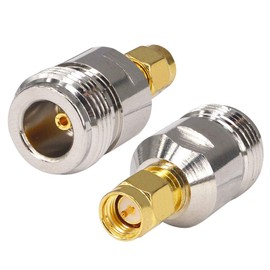 BOOBRIE SMAP to NJ (Male) Coaxial Converter Connector, Low Loss Extension Adapter, Antenna, Broadcast, Radio, WiFi, 2 Pieces