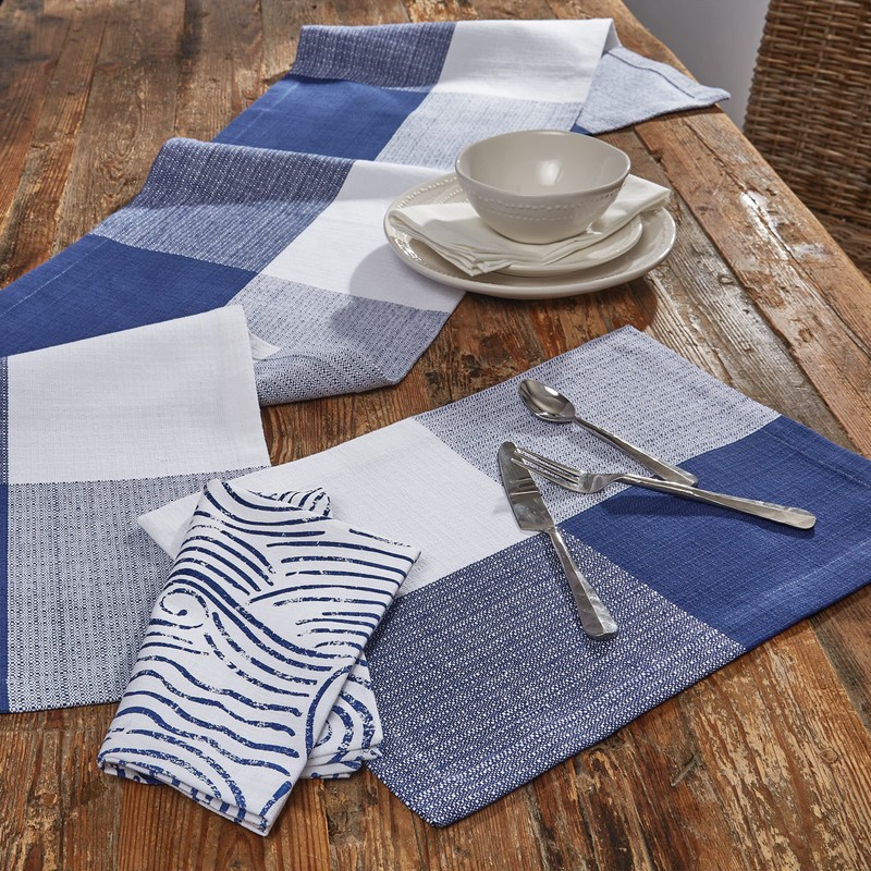 Split P Block Check Woven Placemat Set of 4