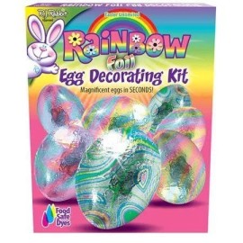 Easter Unlimited Rainbow Foil Easter Egg Decorating Kit – 12 Colorful Foil Sheets with...