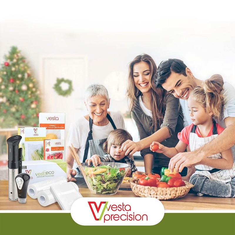 Vesta Precision Vacuum Sealer Rolls - Clear and Embossed -