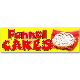Funnel Cakes Vinyl Banner 10 Feet Wide by 3 Feet Tall