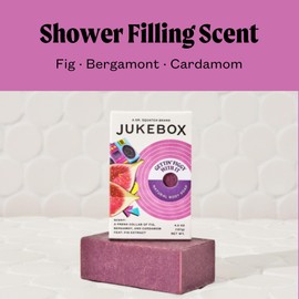 JUKEBOX Soap, Gettin' Figgy With It,Natural Bar Soap for Women,Cold Process,Bath Soap,No Harmful Ingredients,Created for All Skin Types,Fig,Bergamont,Cardamom Scents-a Dr. Squatch Brand-4.5oz, 3 Pack