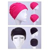 Yuyeran 2Pack Nylon Soild Color Ladies Swimming Hat Pleated Style