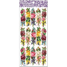 Clear Paper Stickers Violette Stickers Rose Strips