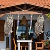 2PCS Reflective Owl Scarer Devices Plastic Owl Hanging Decoration Woodpecker