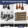 AOZITA Spice Rack Organizer for Cabinet, 28 Empty Spice Jars