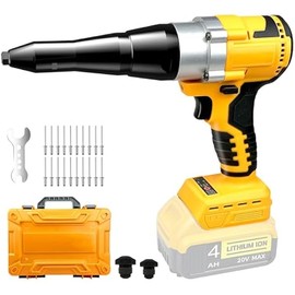 Cordless Rivet Gun Compatible with Dewalt 20V Max Battery(No Battery) Electric Rivet Gun, Brushless Pop Rivet Gun Tool for Rivets 1/8", 5/32", 3/16"