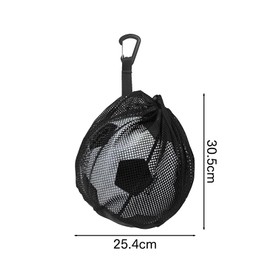 Yphzmtz Ball Net Portable Foldable with Drawstring - 1 Ball Basketball Bag & Sports Backpack for Football, Tennis, Handball, Volleyball | For Children & Adults