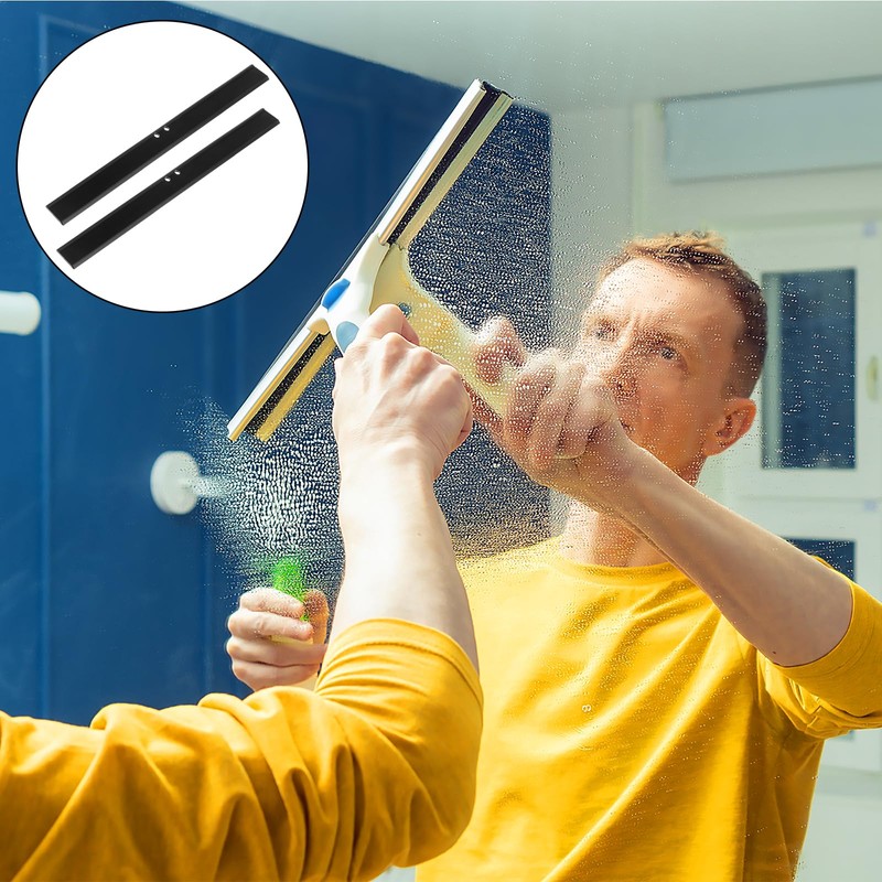 Amabro Pack of 4 Replacement Rubber Squeegee Lips, 26 cm,