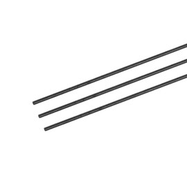 sourcing map Pack of 3 Carbon Fibre Rod for RC Aeroplane DIY Tube Quadcopter Arm 2.5 mm x 100 mm