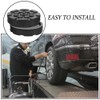 4 Pcs Car Jack Pad: Slotted Trolley Jacking Rubber Blocks,
